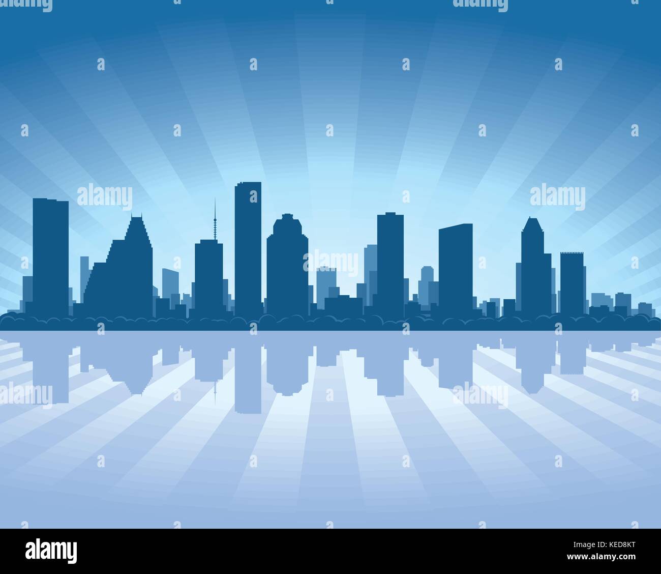 Houston Skyline Sunrise Stock Vector Images - Alamy