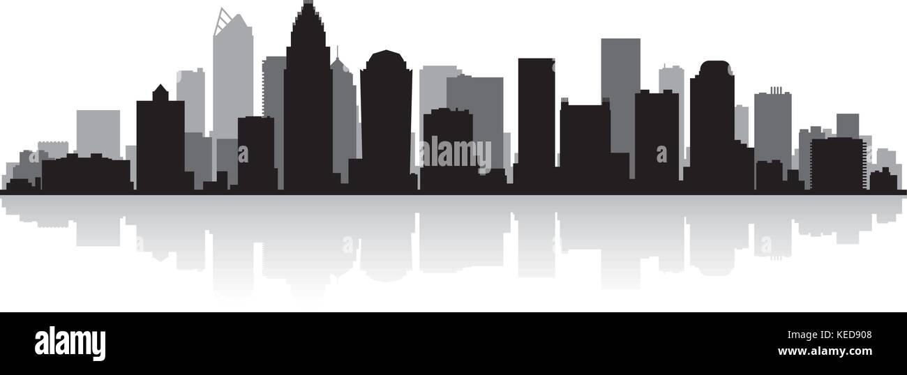 Charlotte USA city skyline silhouette vector illustration Stock Vector  Image & Art - Alamy