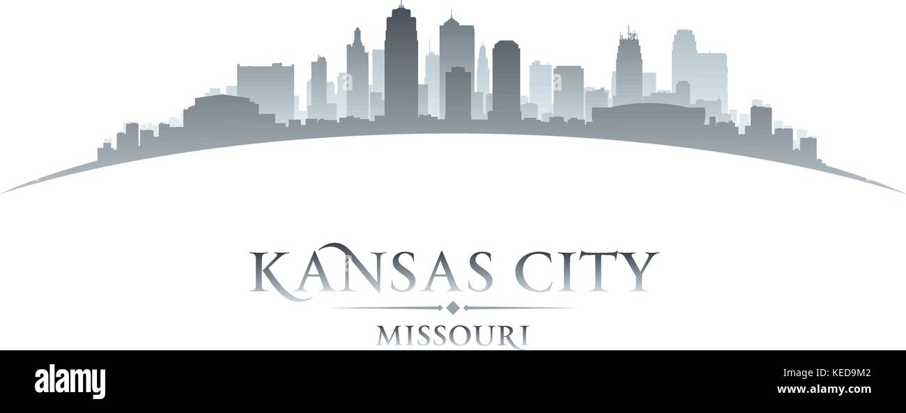 Kansas city Missouri skyline silhouette. Vector illustration Stock