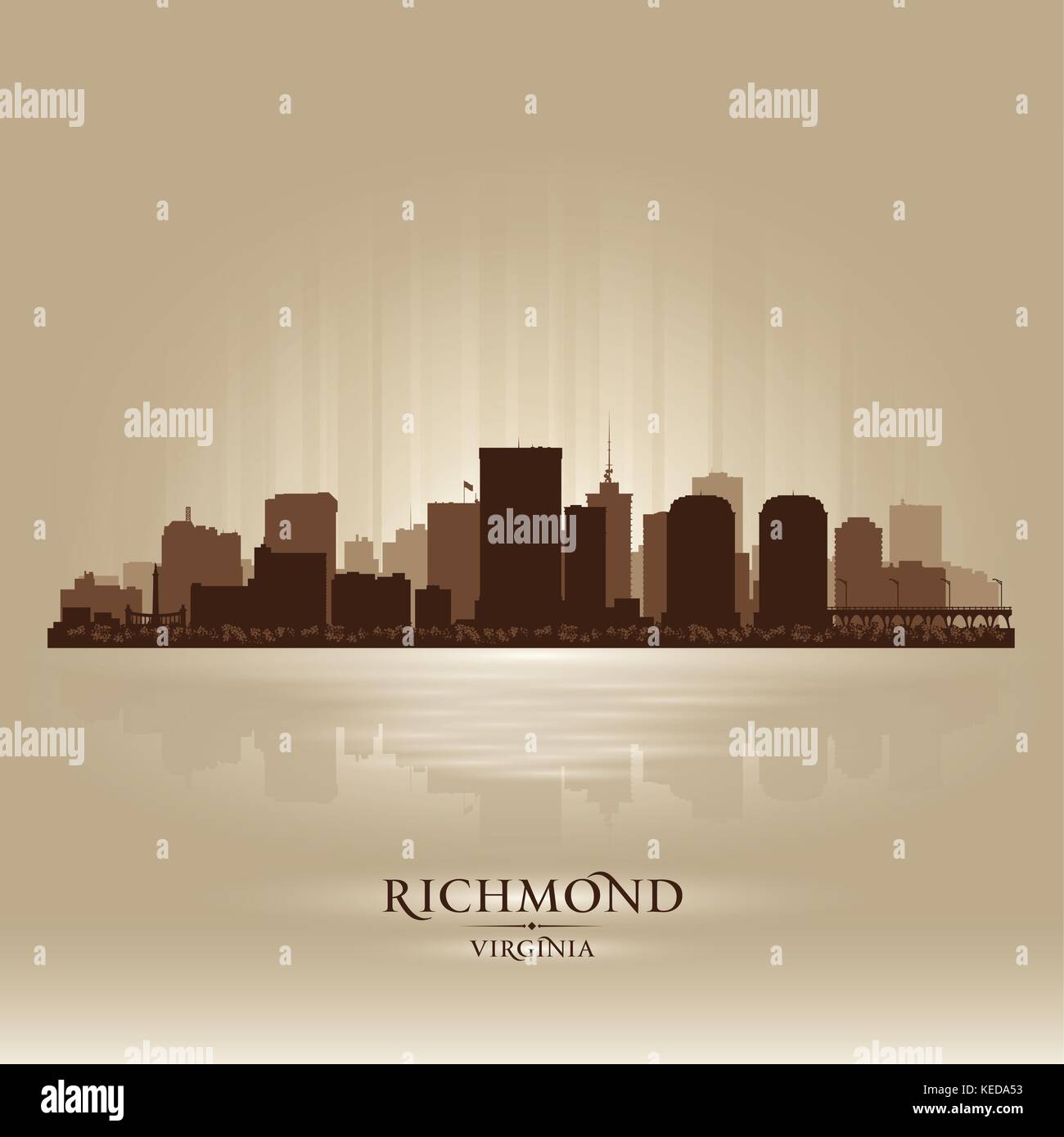 Richmond, Virginia skyline city silhouette Stock Vector Image & Art - Alamy