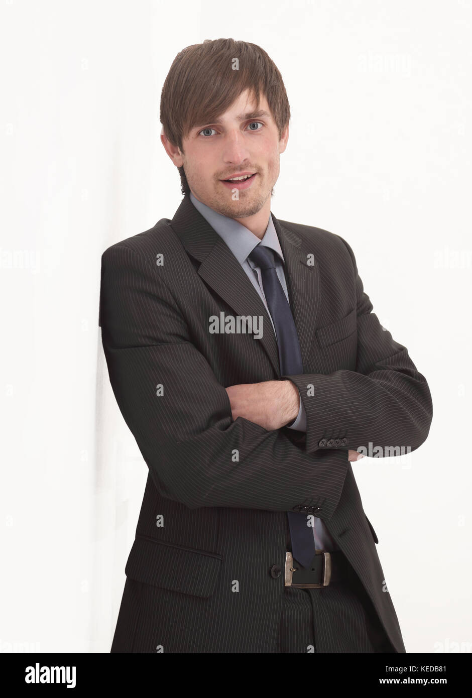 portrait of confident young business man Stock Photo - Alamy