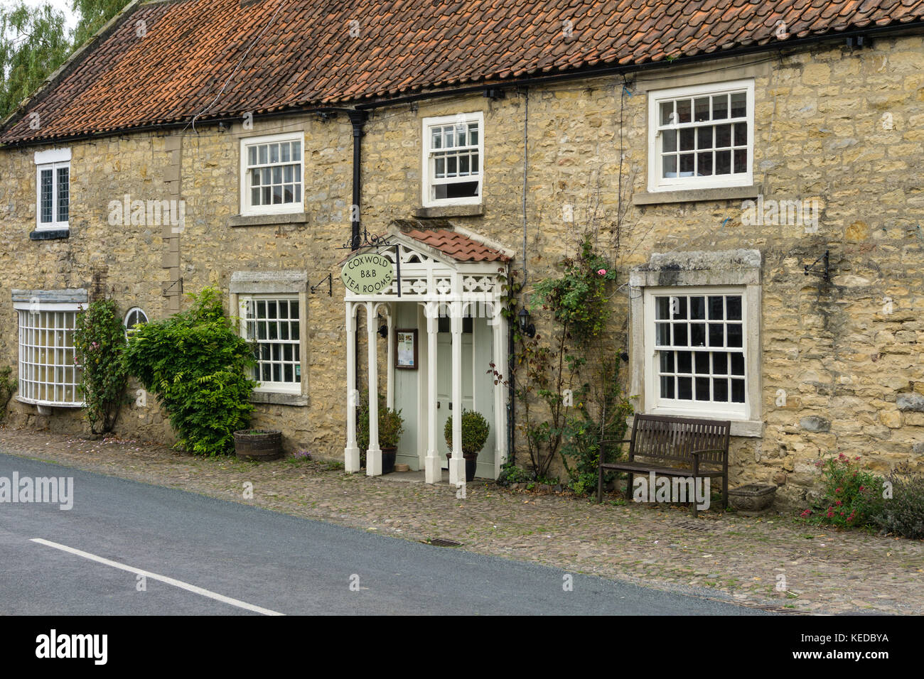 Tea Rooms in the pretty North Yorkshire village of Coxwold, UK Stock Photo
