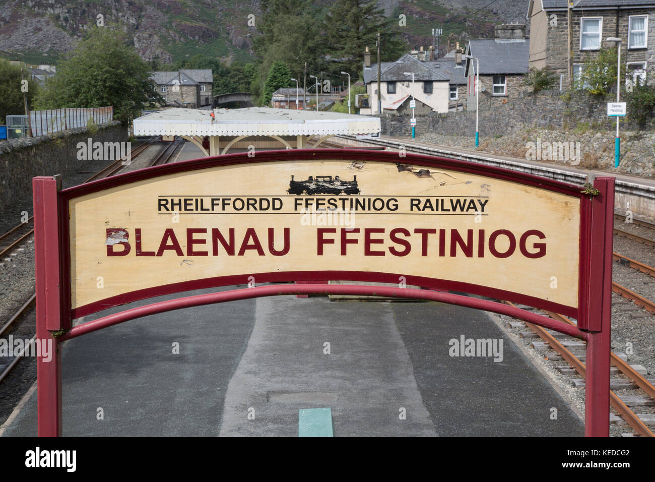 Railway Station at Blaenau Ffestiniog, Wales, UK Stock Photo Alamy