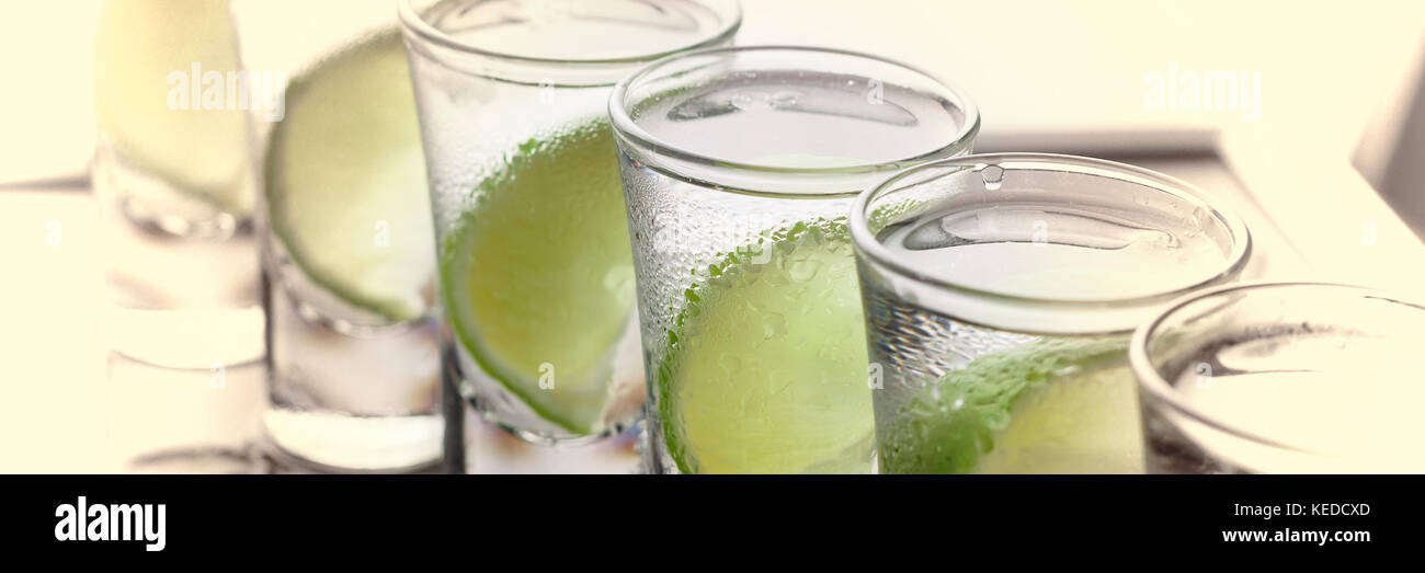 alcohol Cocktail. Vodka gin tequila with lime Stock Photo Alamy