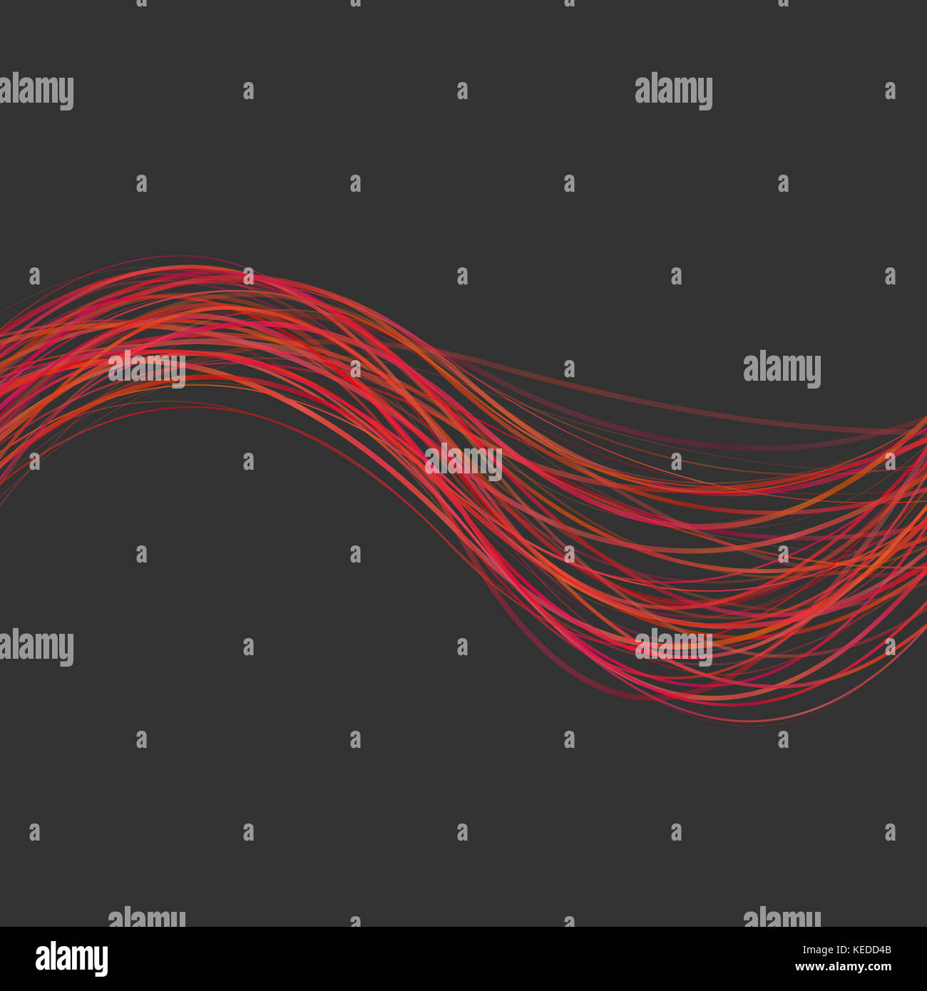 Abstract wavy line background - graphic design from wave stripes in red ...