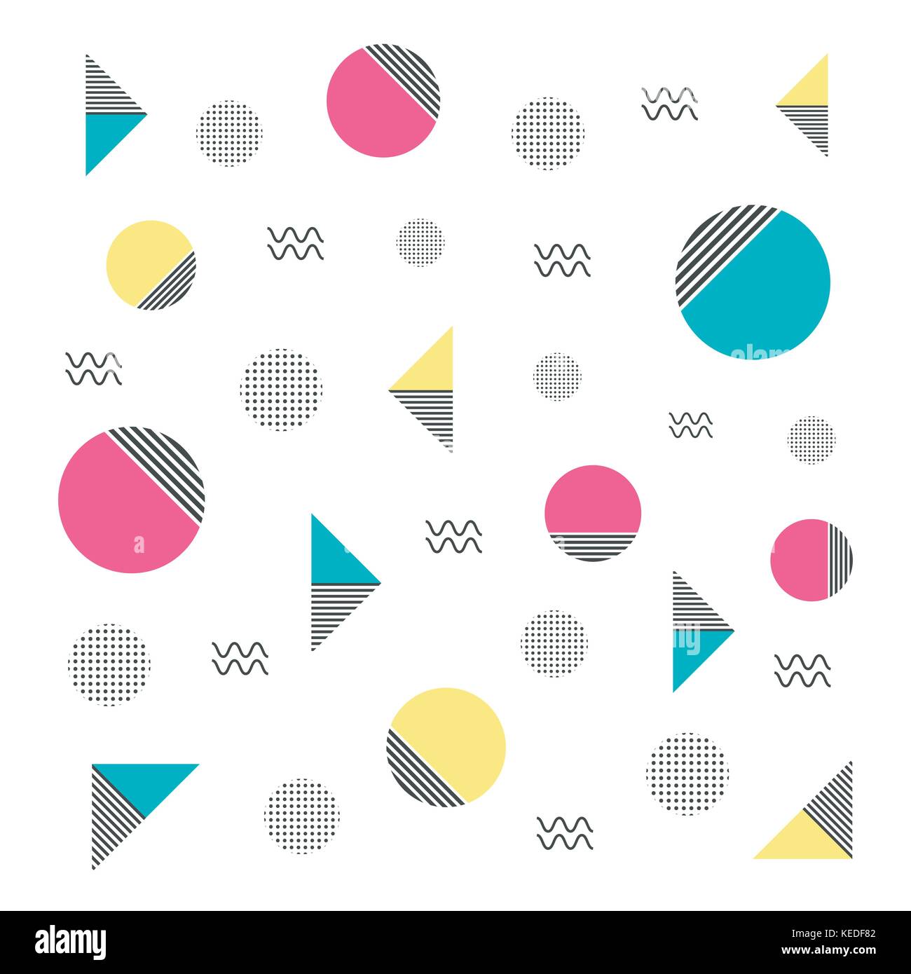 hipster geometric pattern, isolated on white background Stock Vector ...