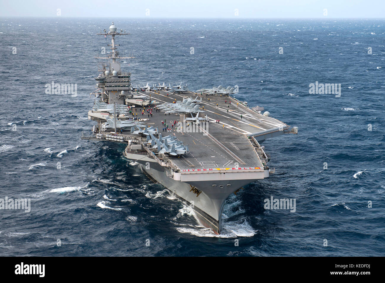 United States Navy Aircraft Carrier Stock Photo