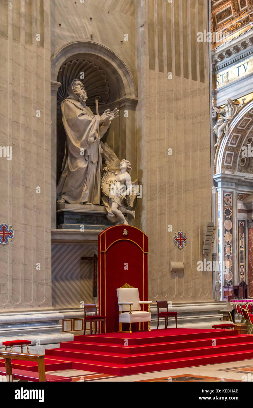 Throne inside Basilica of St. Peter, Vatican City Stock Photo - Alamy