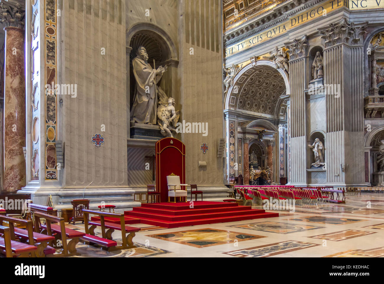 Religion statue vatican city altar st peter rome inside interior hires