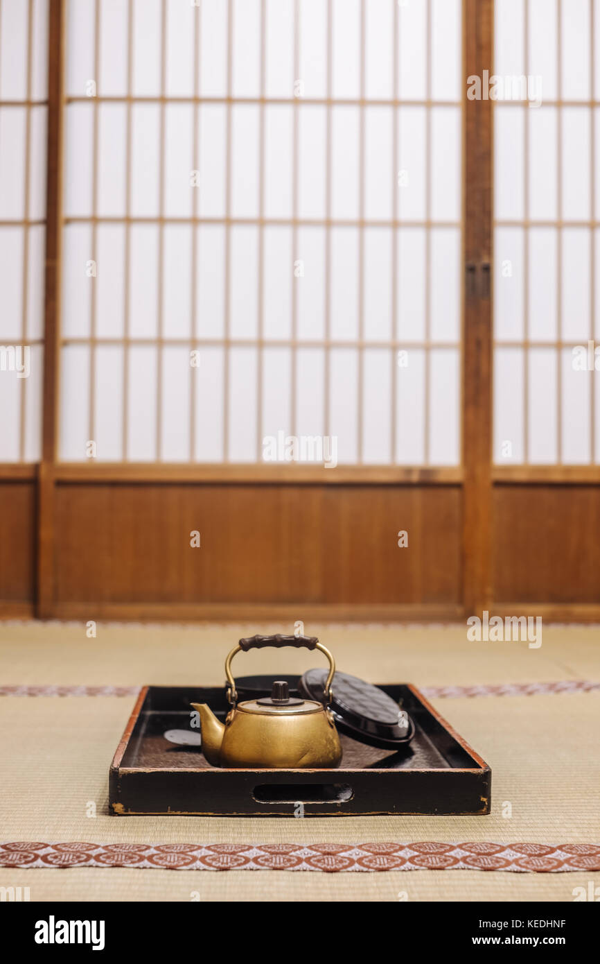 Japanese tea time in a Ryokan Stock Photo Alamy