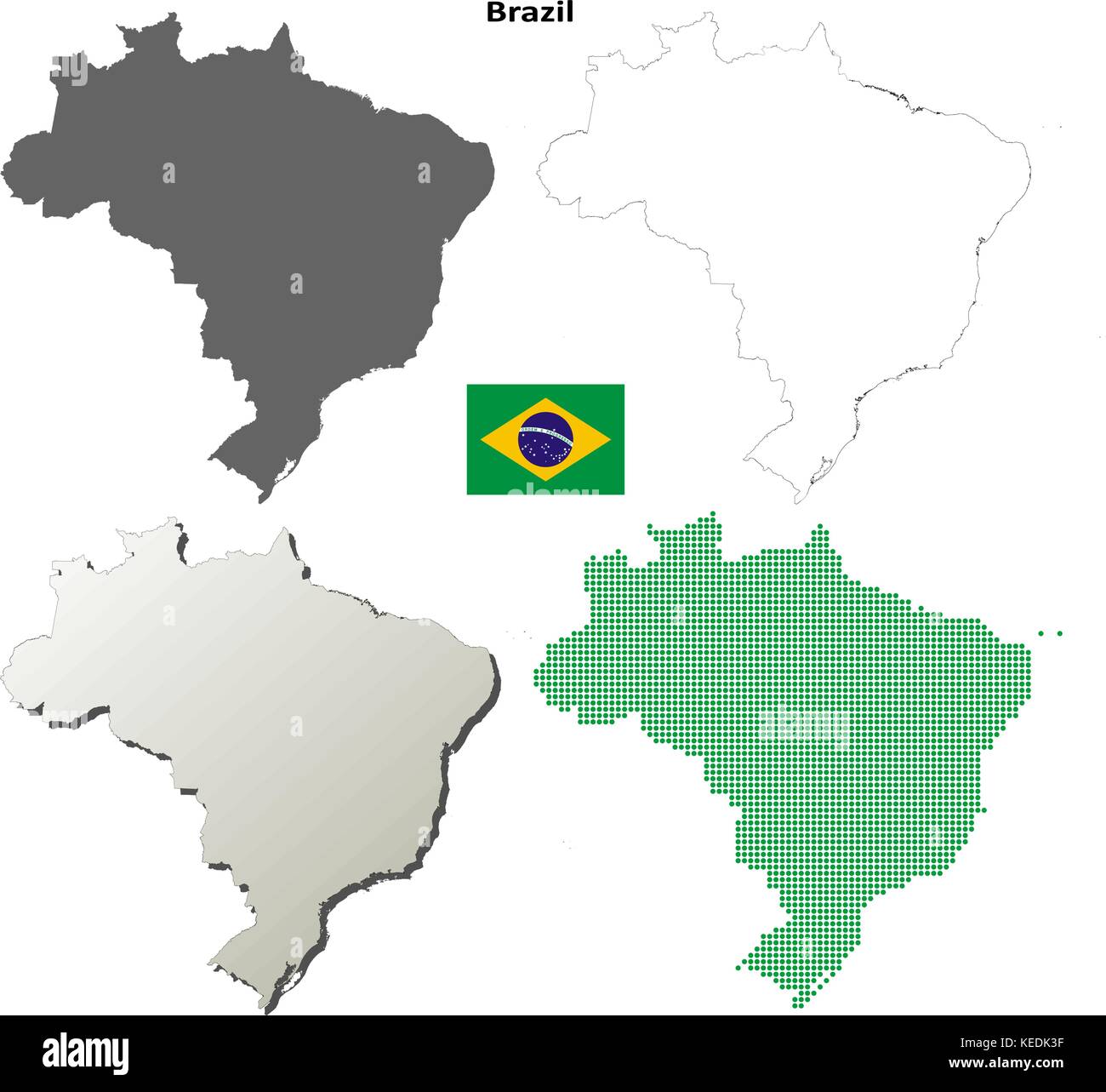 Brazil outline hi-res stock photography and images - Alamy