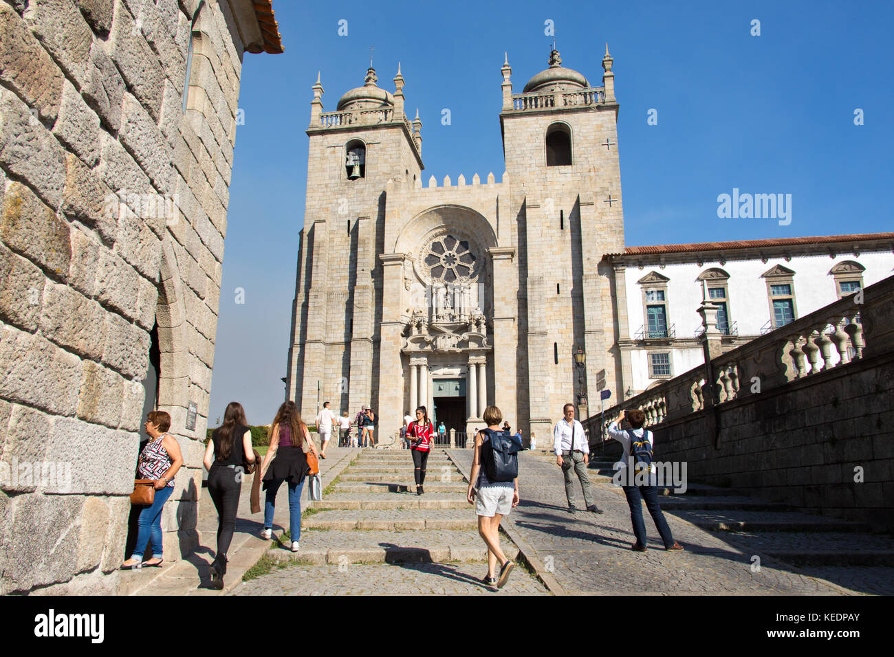 Porto Cathedras or Se do Porto, Roman Catholic Cathederal, Porto, Portugal Stock Photo