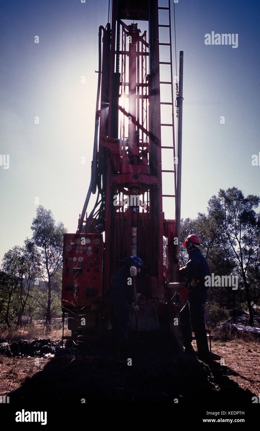 Water drilling rig Stock Photo