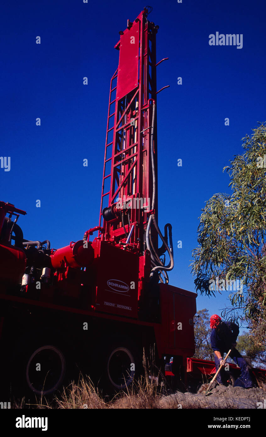 Water drilling rig Stock Photo