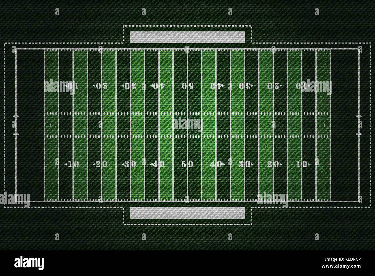 Realistic Denim texture of American football field element vector illustration design concept Stock Vector