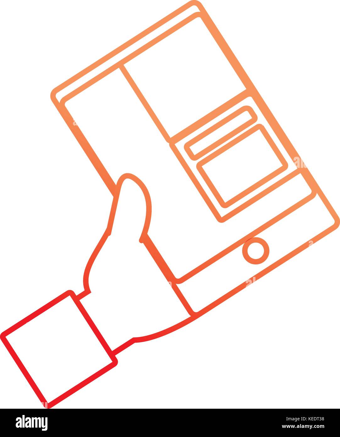 hand with smartphone vector illustration Stock Vector Image & Art - Alamy
