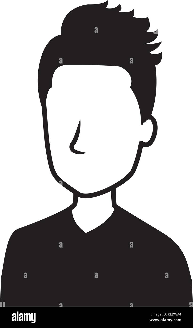 young man avatar character vector illustration design Stock Vector ...