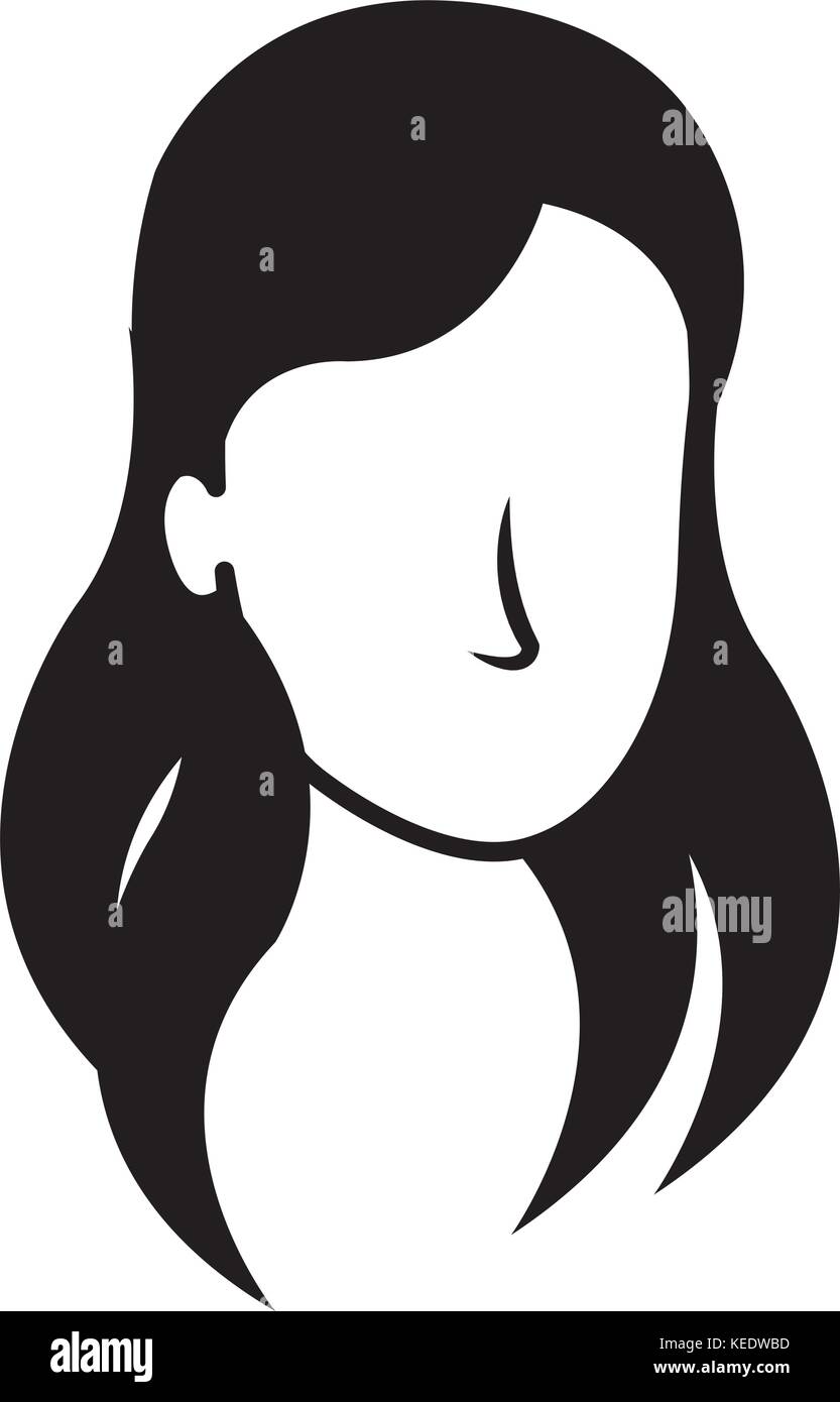 beautiful woman head avatar character vector illustration design Stock ...