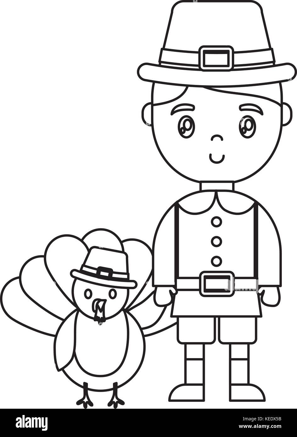 thanksgiving pilgrim design Stock Vector Image & Art - Alamy