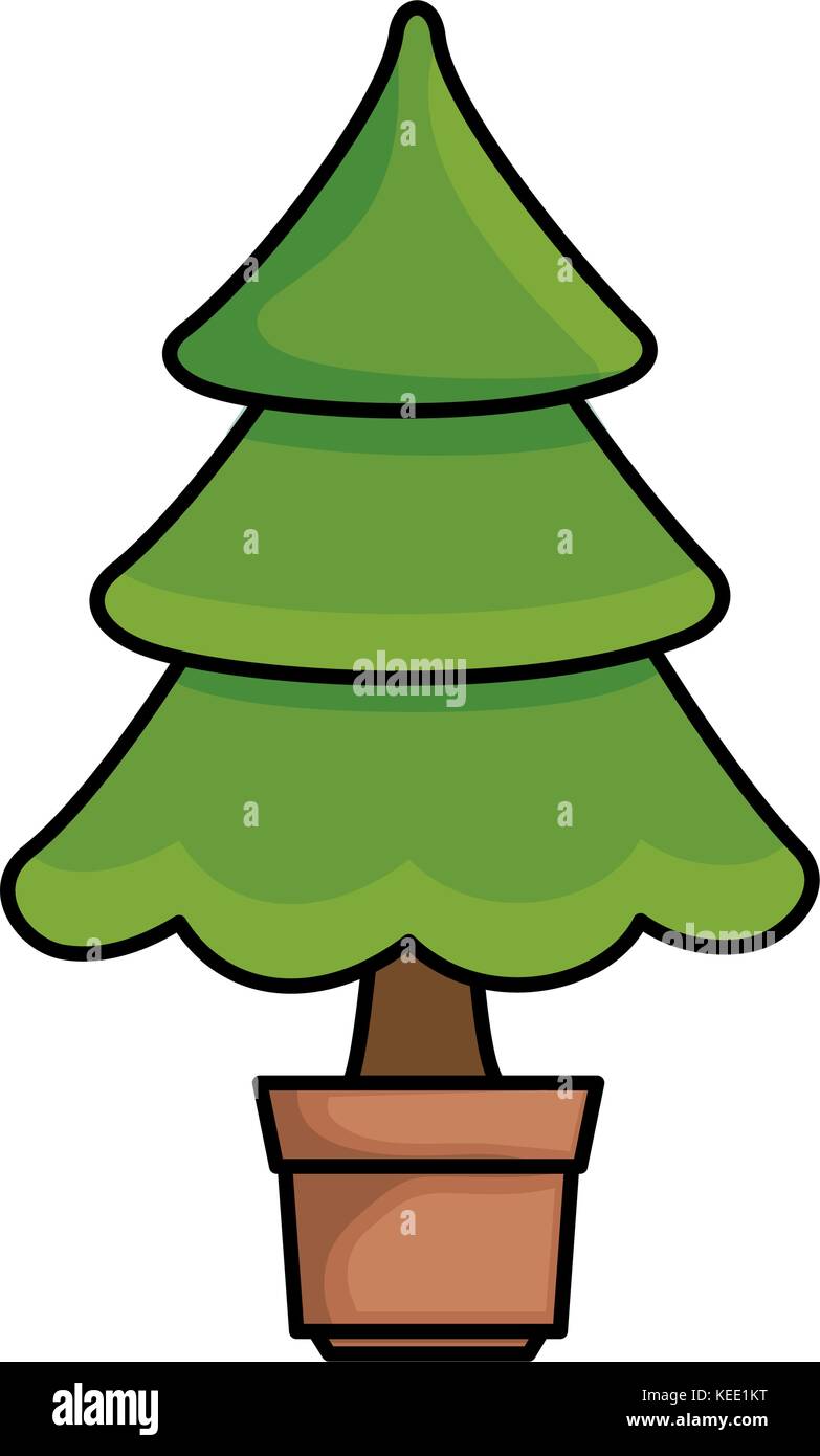 merry christmas pine tree vector illustration design Stock Vector Image ...