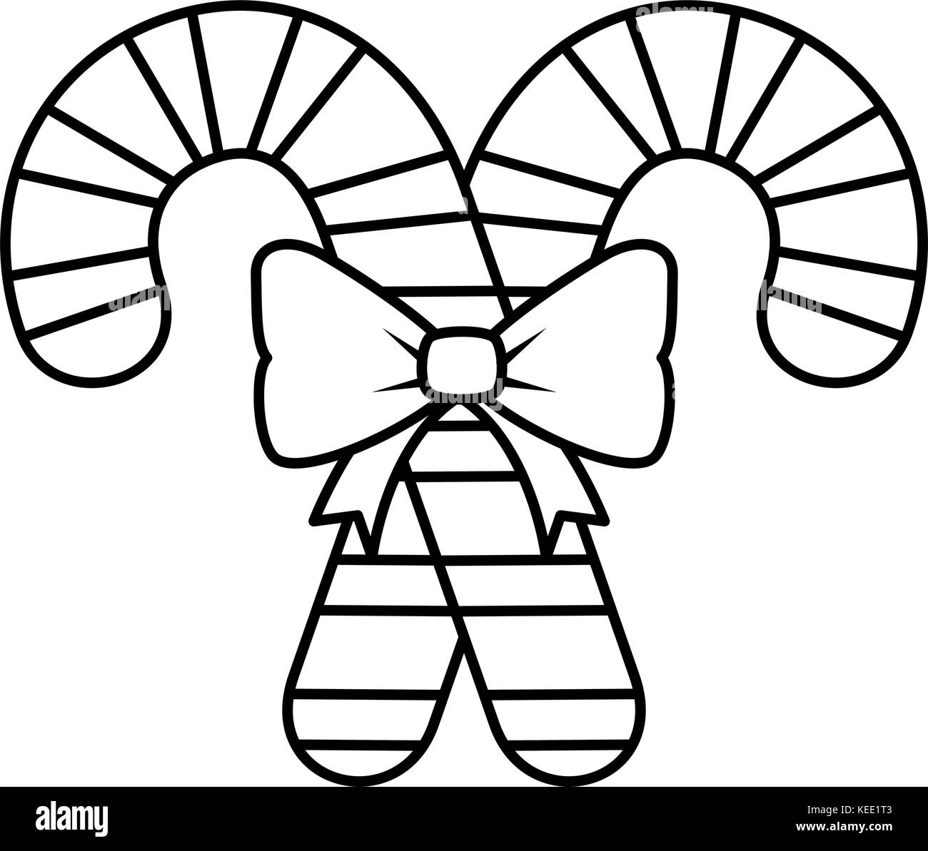 merry christmas cane with bow vector illustration design Stock Vector ...