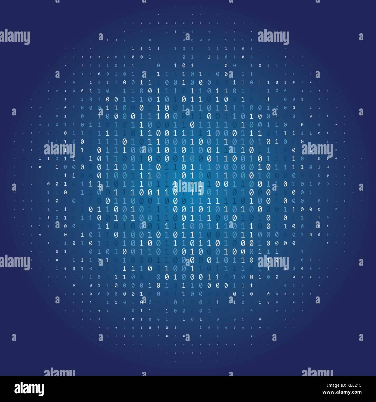 Binary code digital technology background made with zeros and ones ...
