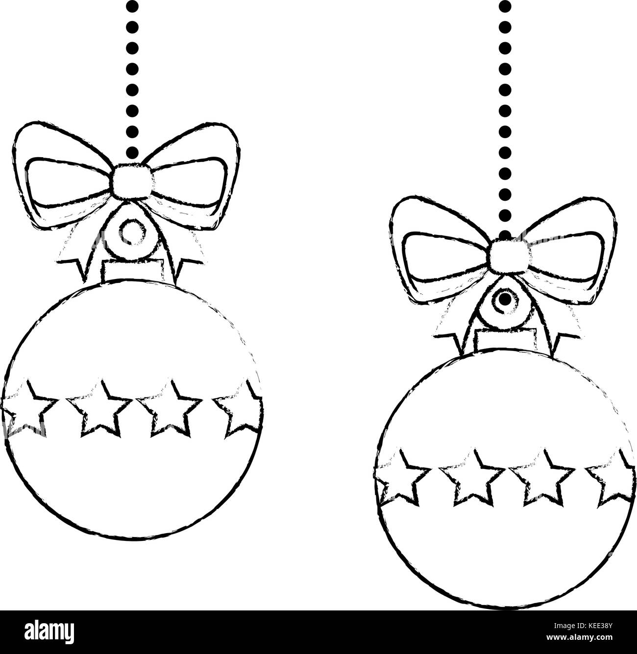 Beautiful christmas balls Black and White Stock Photos & Images - Alamy