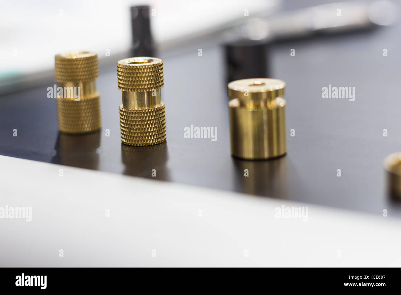 small metal mechanical spare parts for industry Stock Photo Alamy