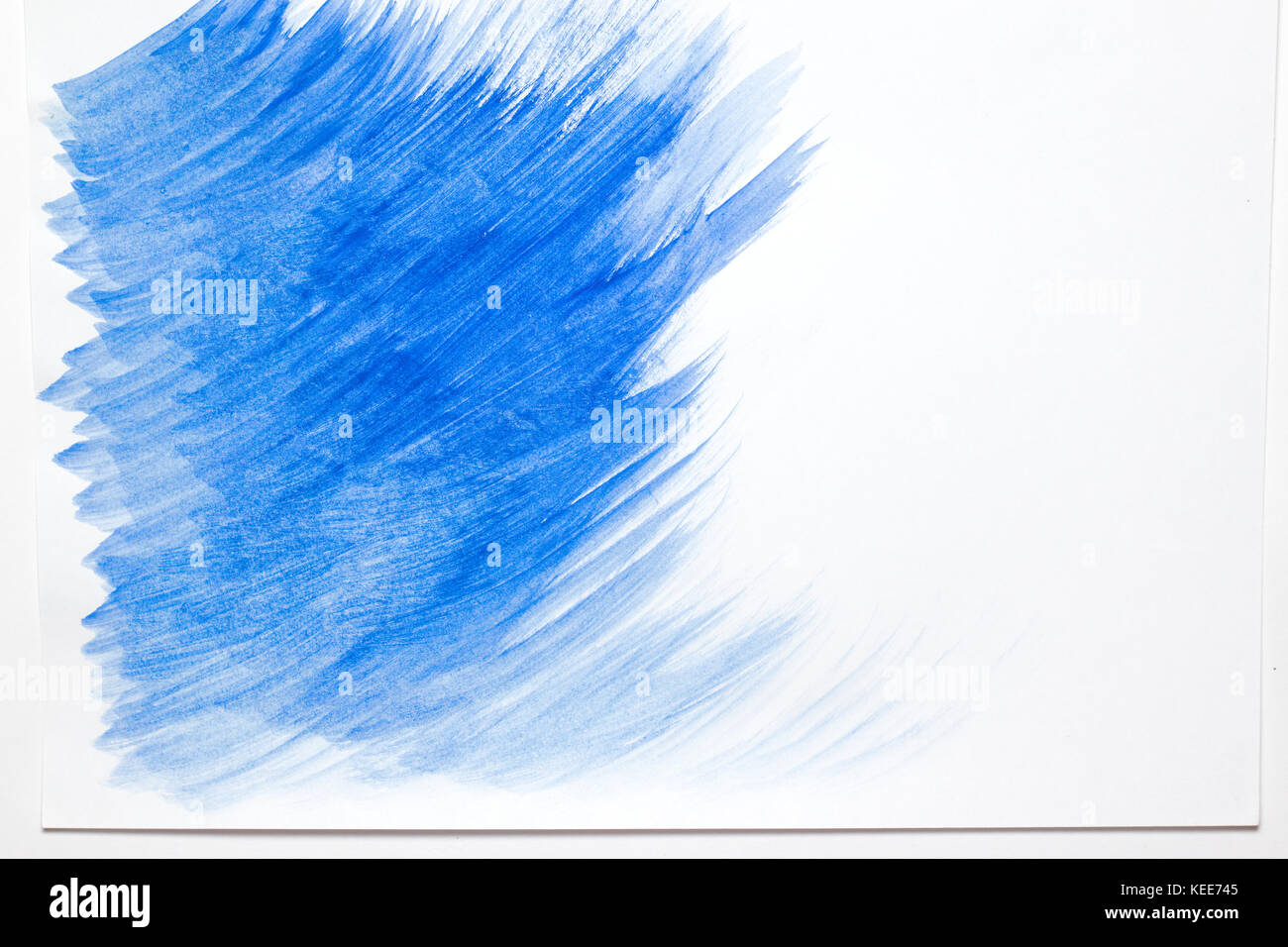 Abstract blue watercolor art hand paint on white background,Watercolor background. . . Stock Photo