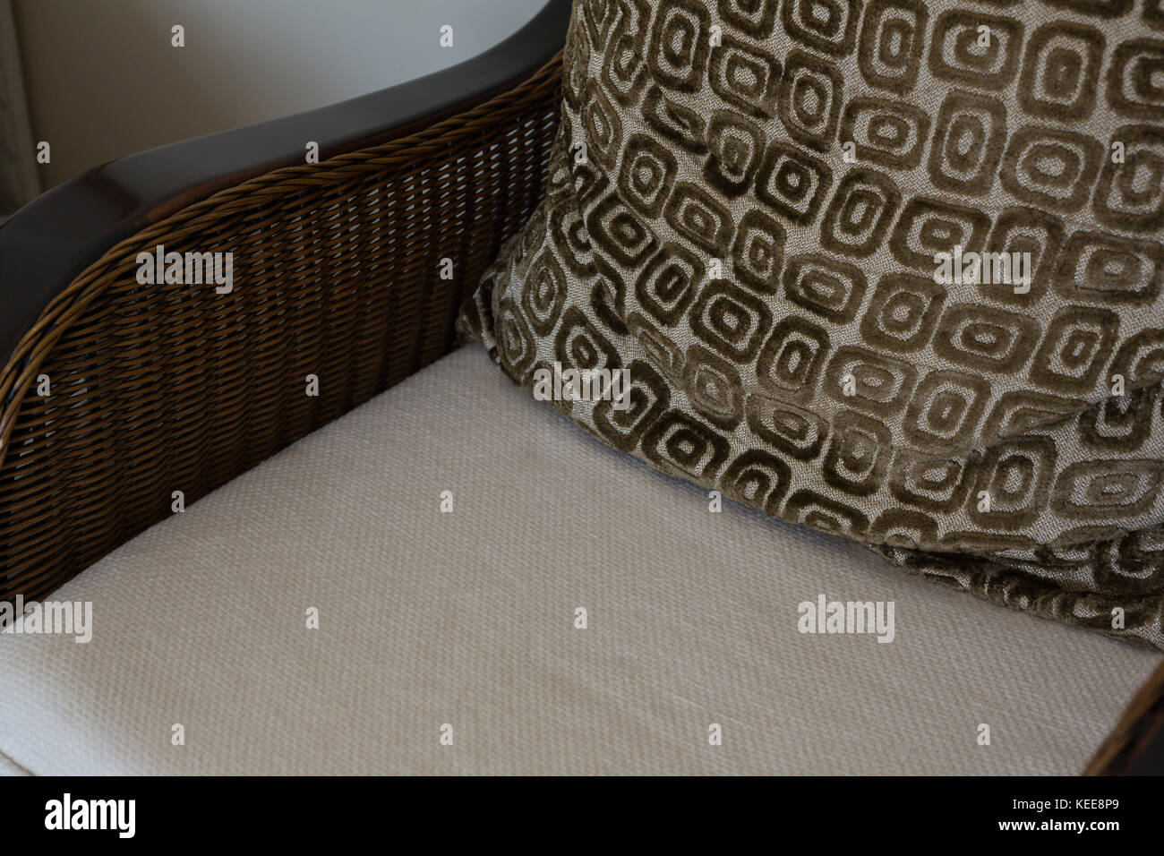 Closeup of cushion on arms chair Stock Photo Alamy