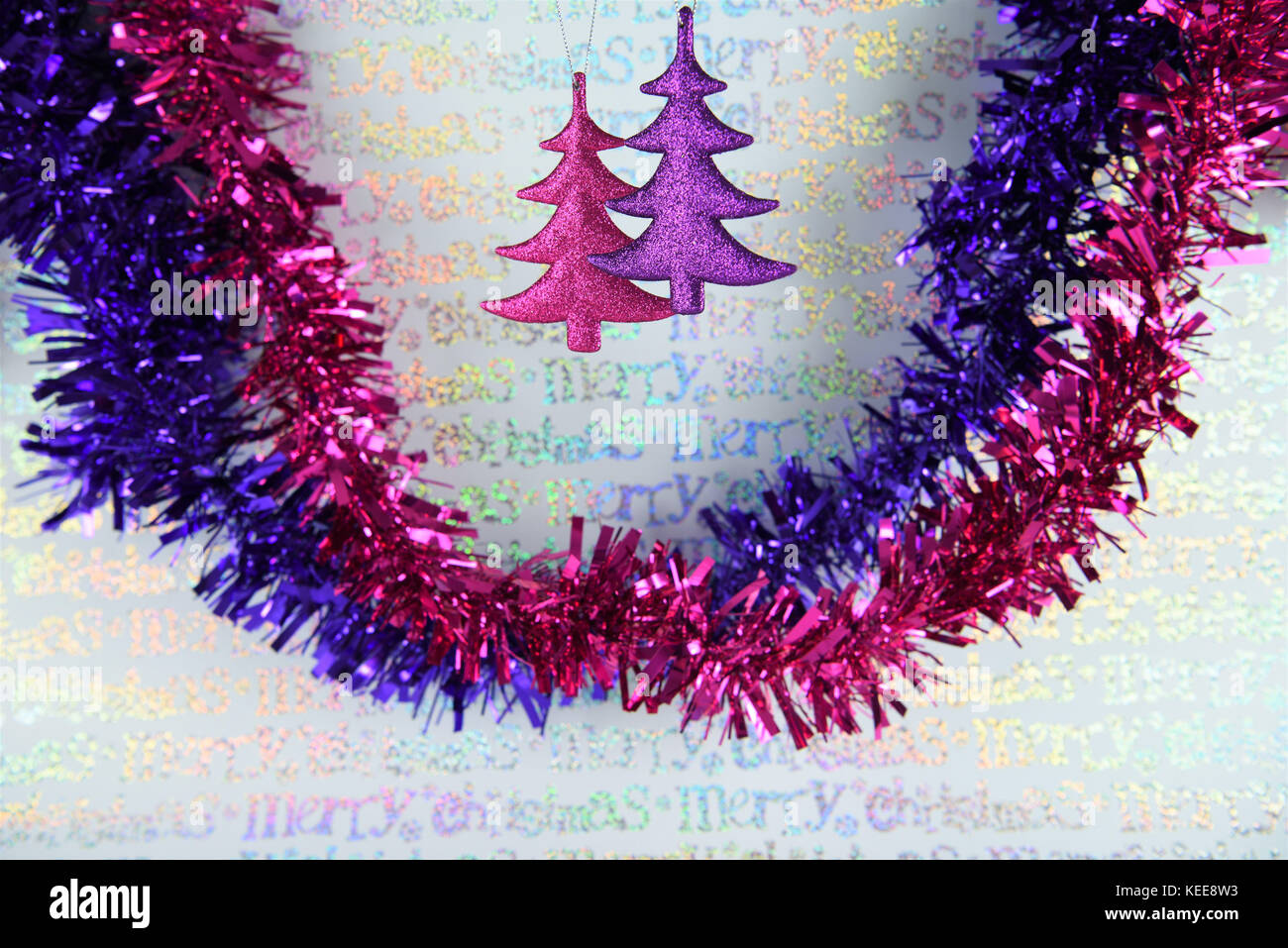 colorful Christmas photography of hanging Christmas tree ...