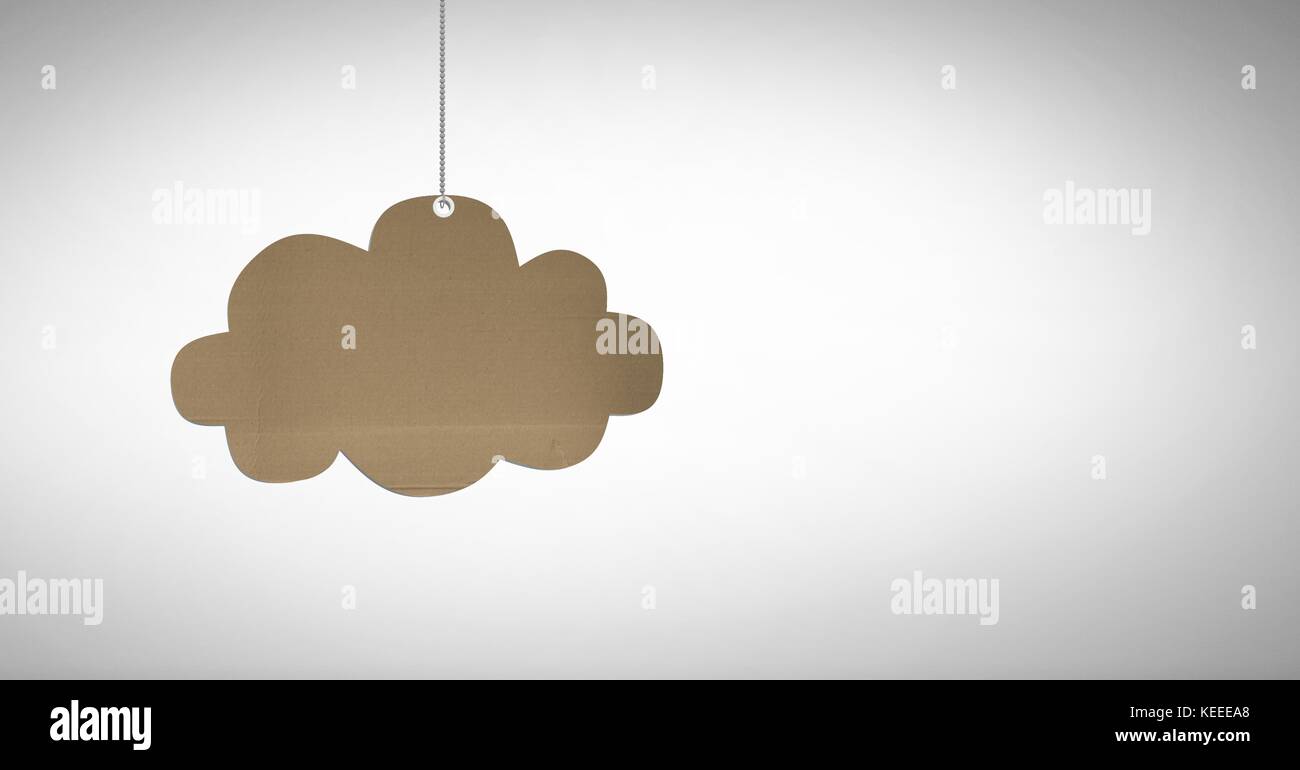 Digital composite of cardboard cloud hanging Stock Photo Alamy