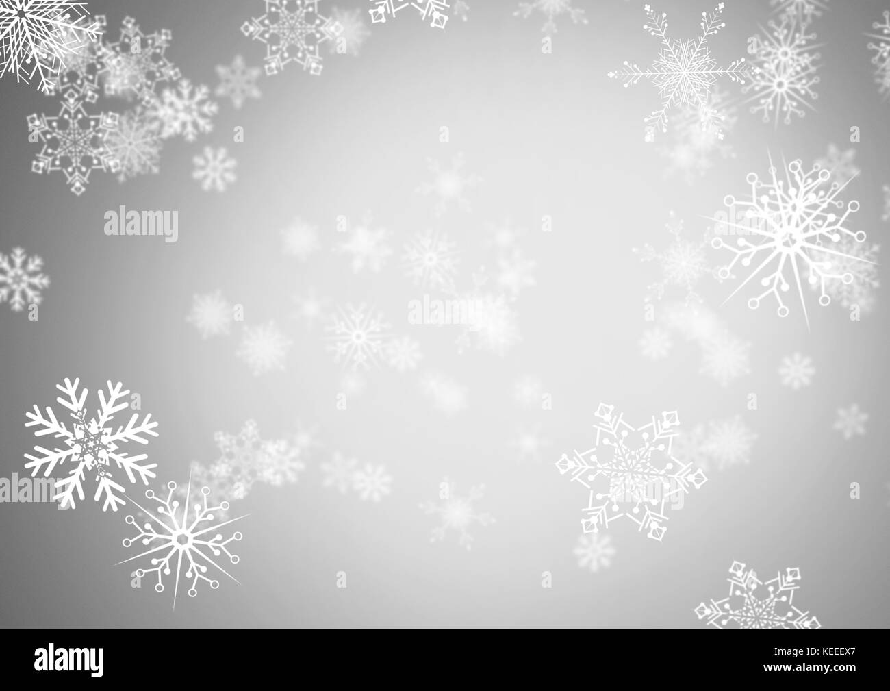 Digital composite of grey background with snowflakes Stock Photo Alamy