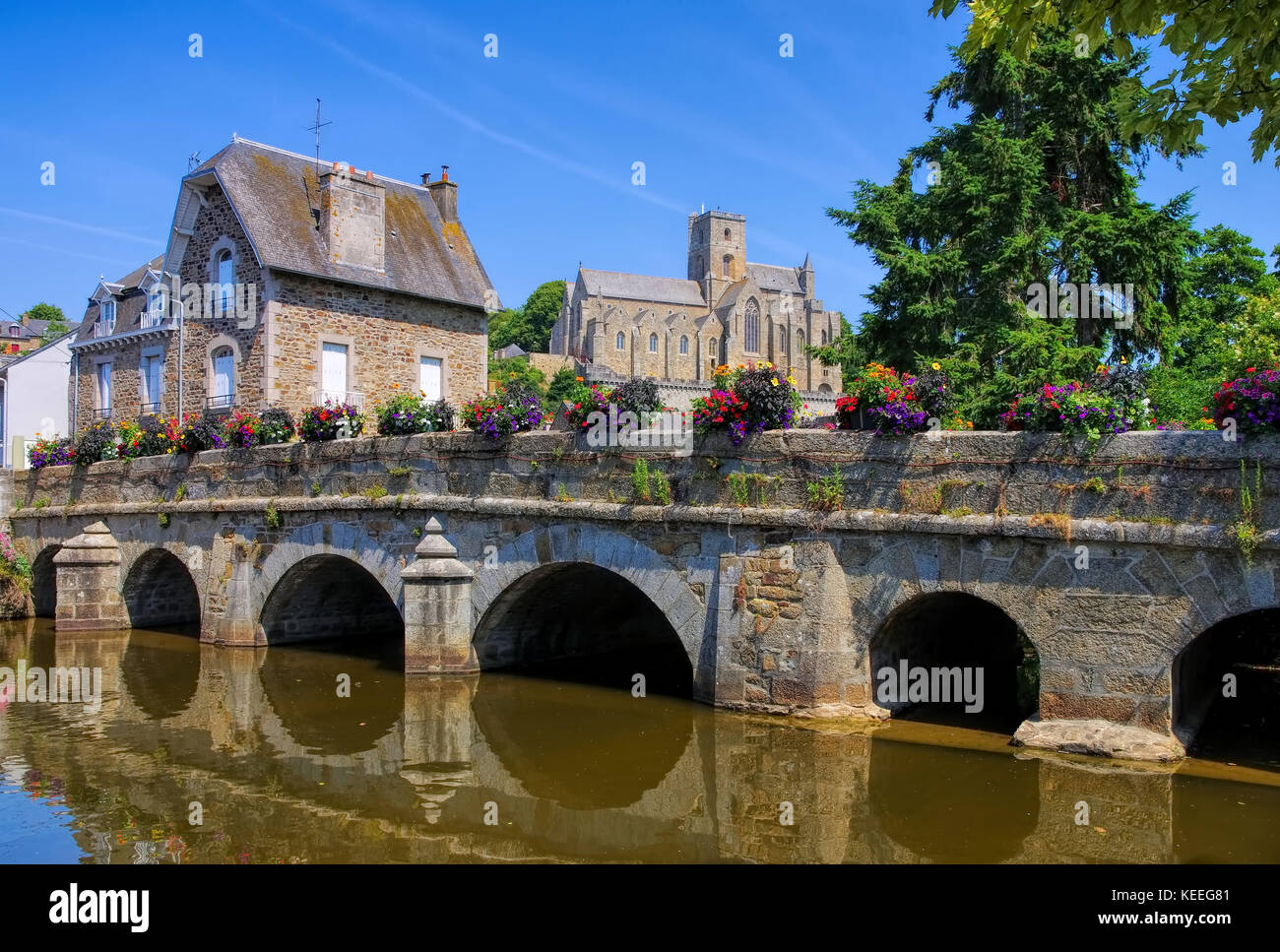 the town Lamballe, Brittany in France Stock Photo