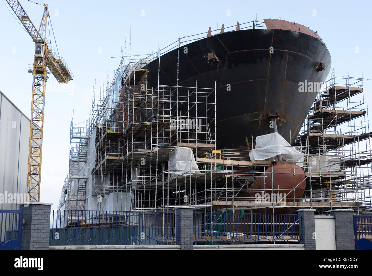 Shipbuilding Industry Port Glasgow Scotland UK Stock Photo