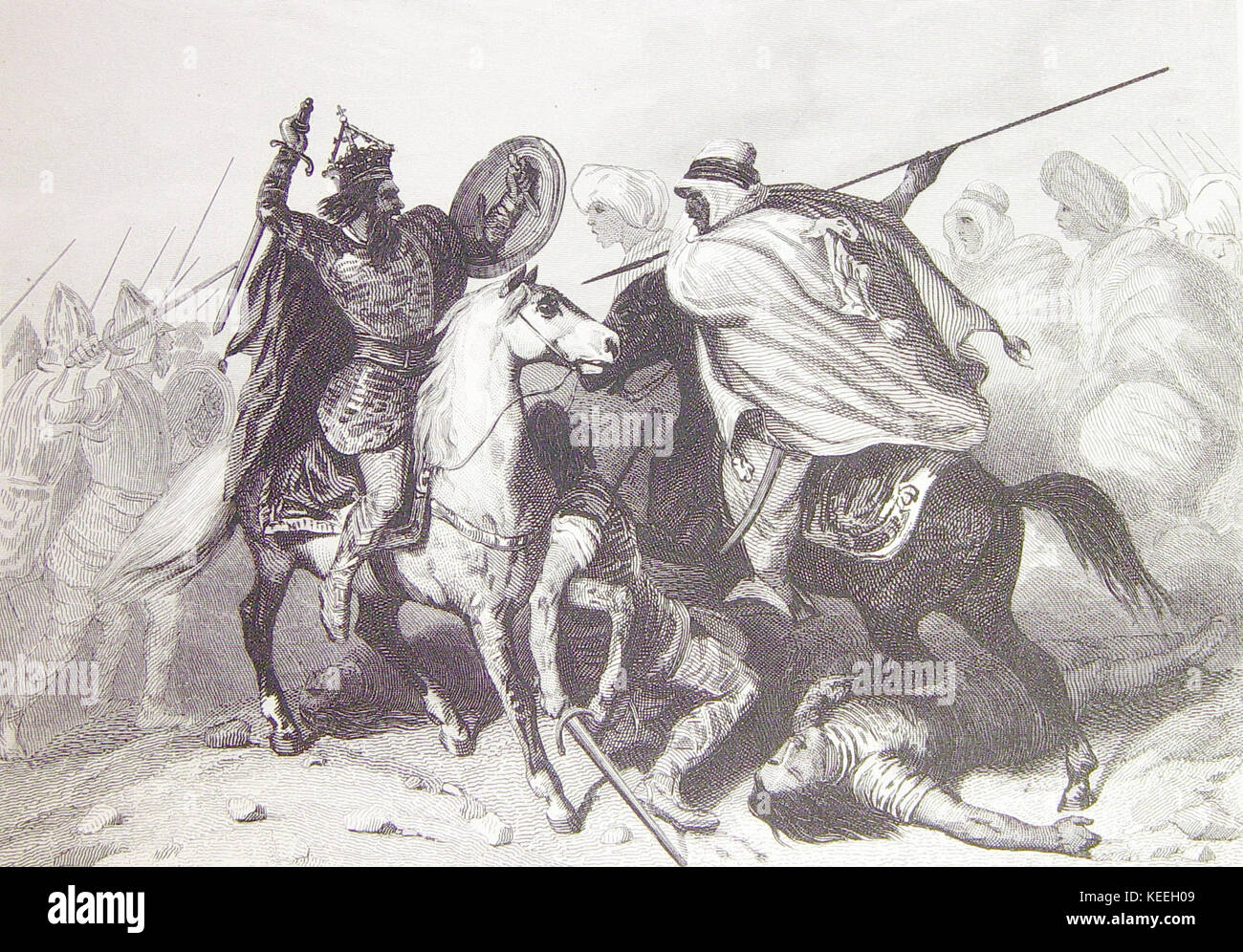 Las Glorias Nacionales, 1852  Fatal batalla del Guadalete . (4013185227) Stock Photo