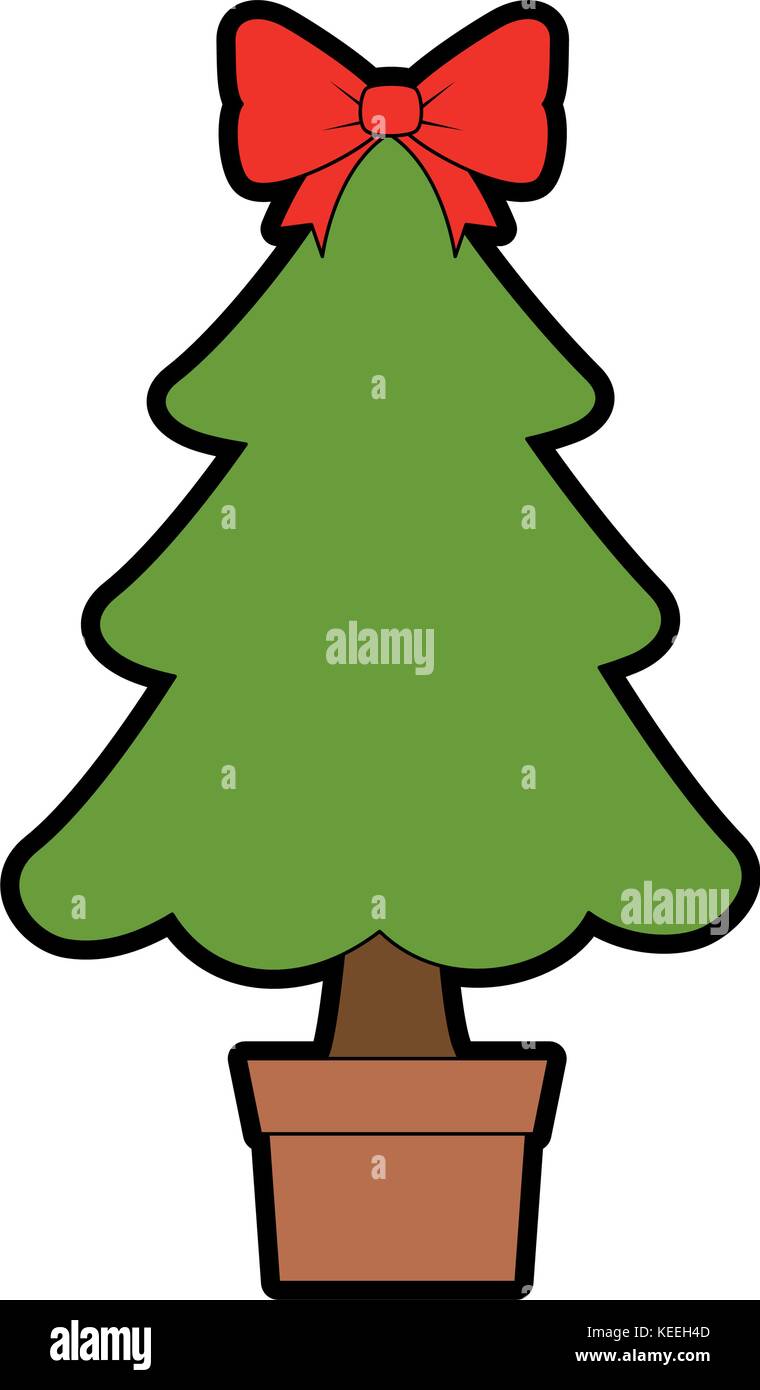 merry christmas pine tree Stock Vector Image & Art - Alamy