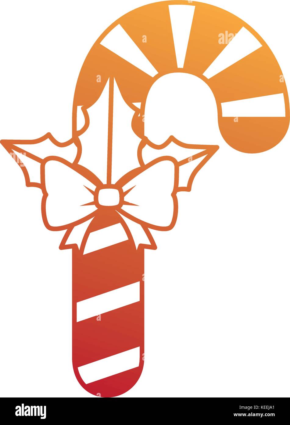 merry christmas cane with bow Stock Vector Image & Art - Alamy