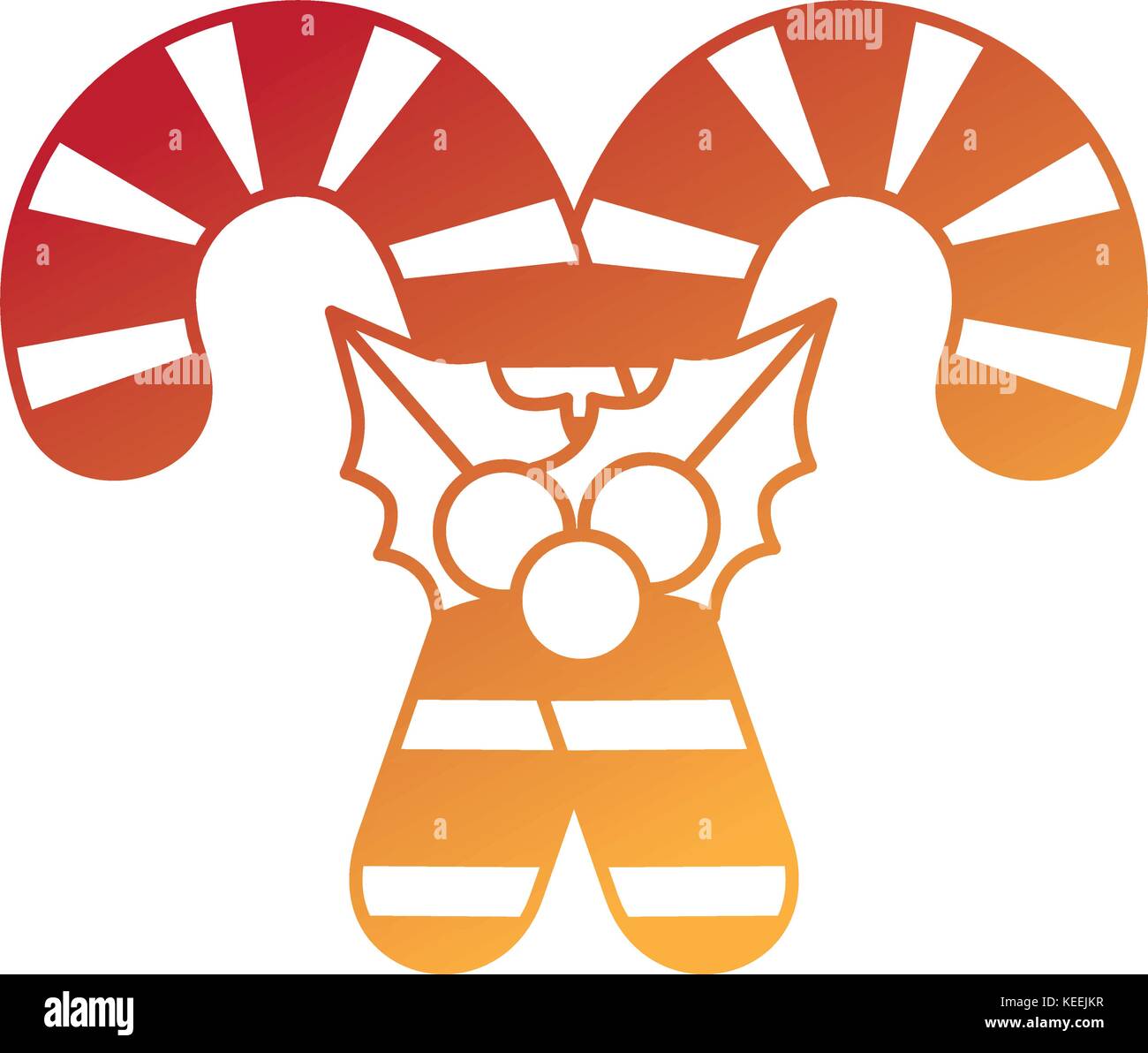merry christmas cane with bow Stock Vector Image & Art - Alamy