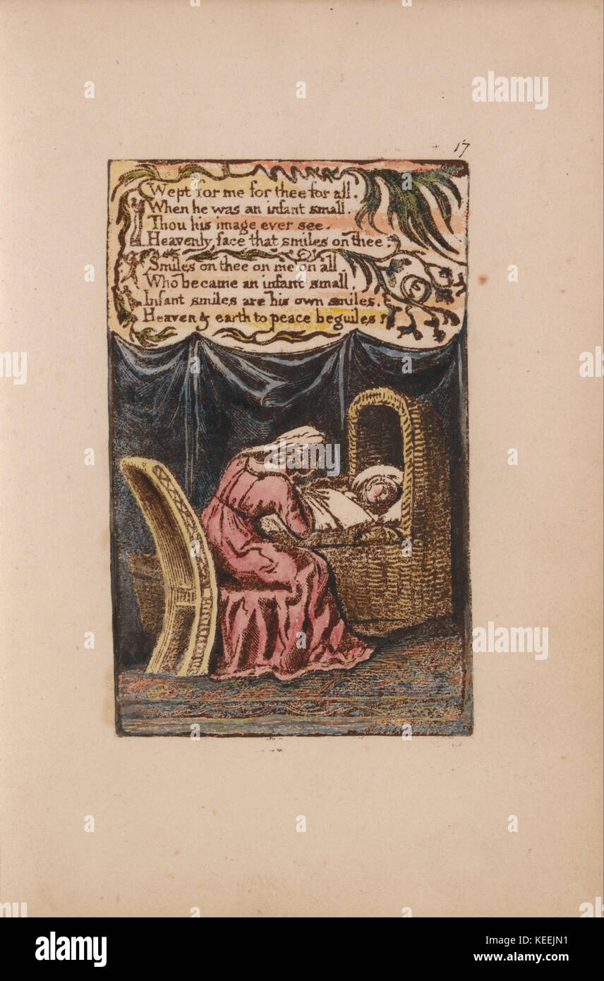 William Blake Songs of Innocence and of Experience, Plate 17, A Cradle