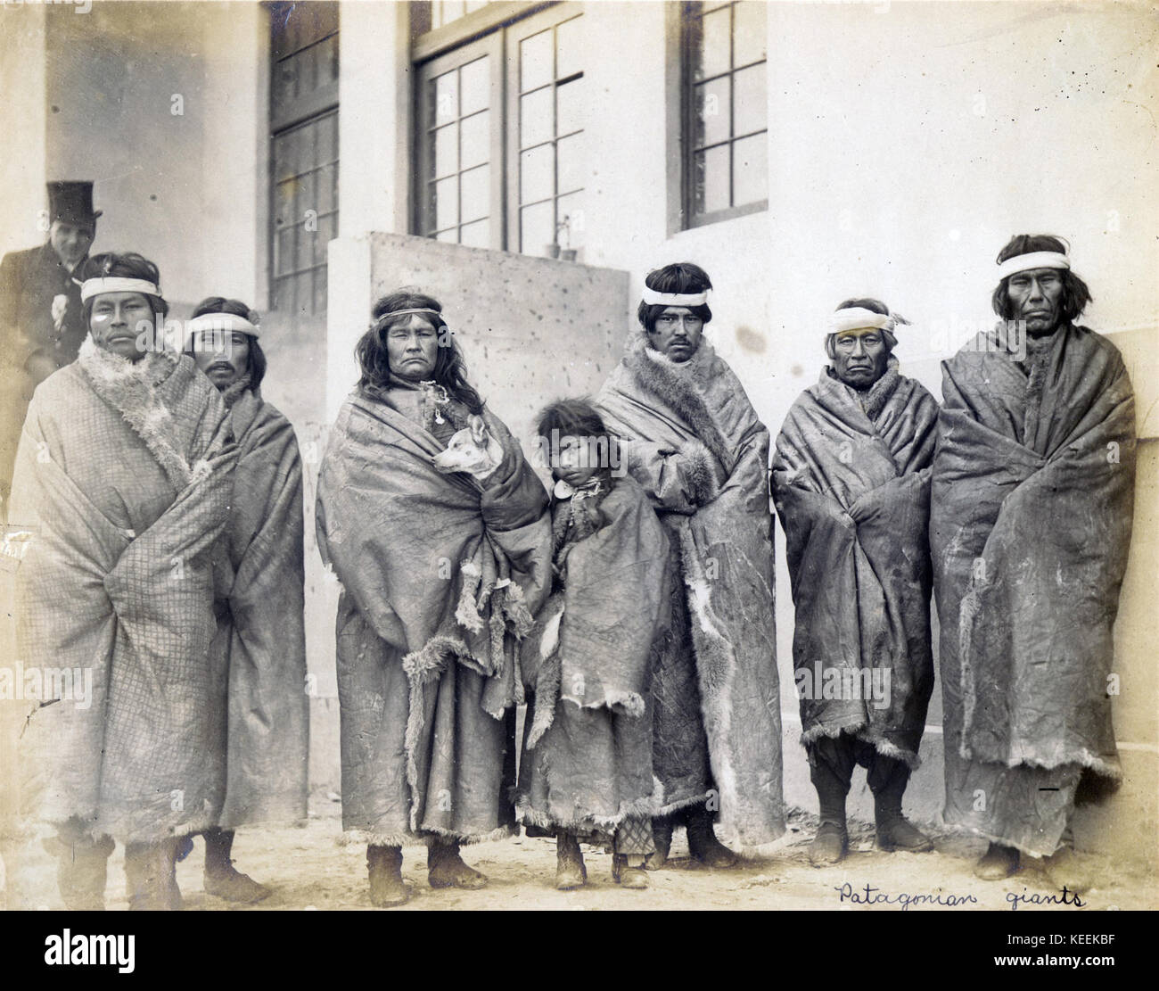 Patagonian Giants.  (Tehuelche Indians of Southern Argentina from the Department of Anthropology at the 1904 World's Fair Stock Photo