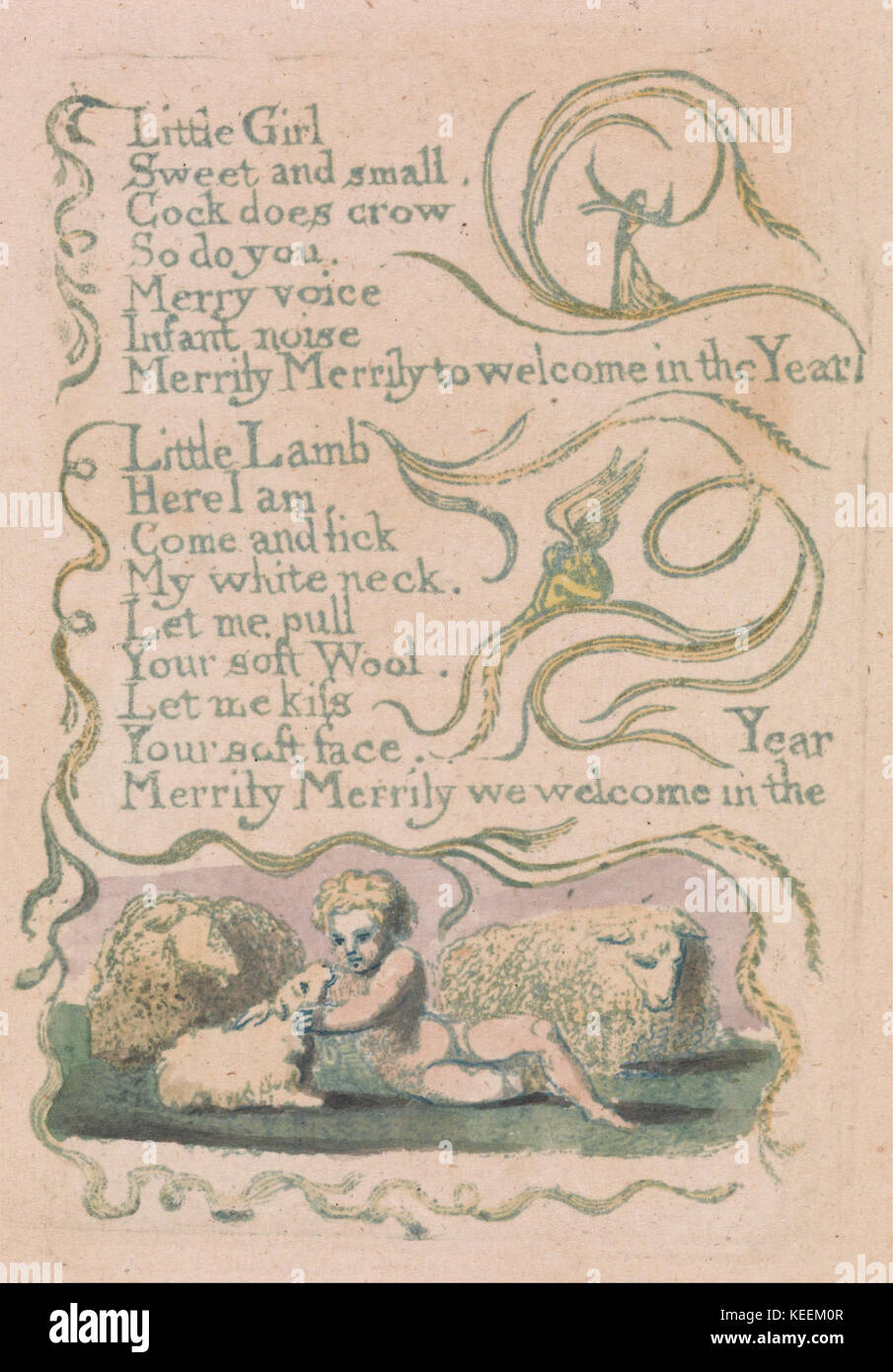 William Blake Songs of Innocence and of Experience, Plate 12, Spring (Bentley 23 Stock Photo Alamy