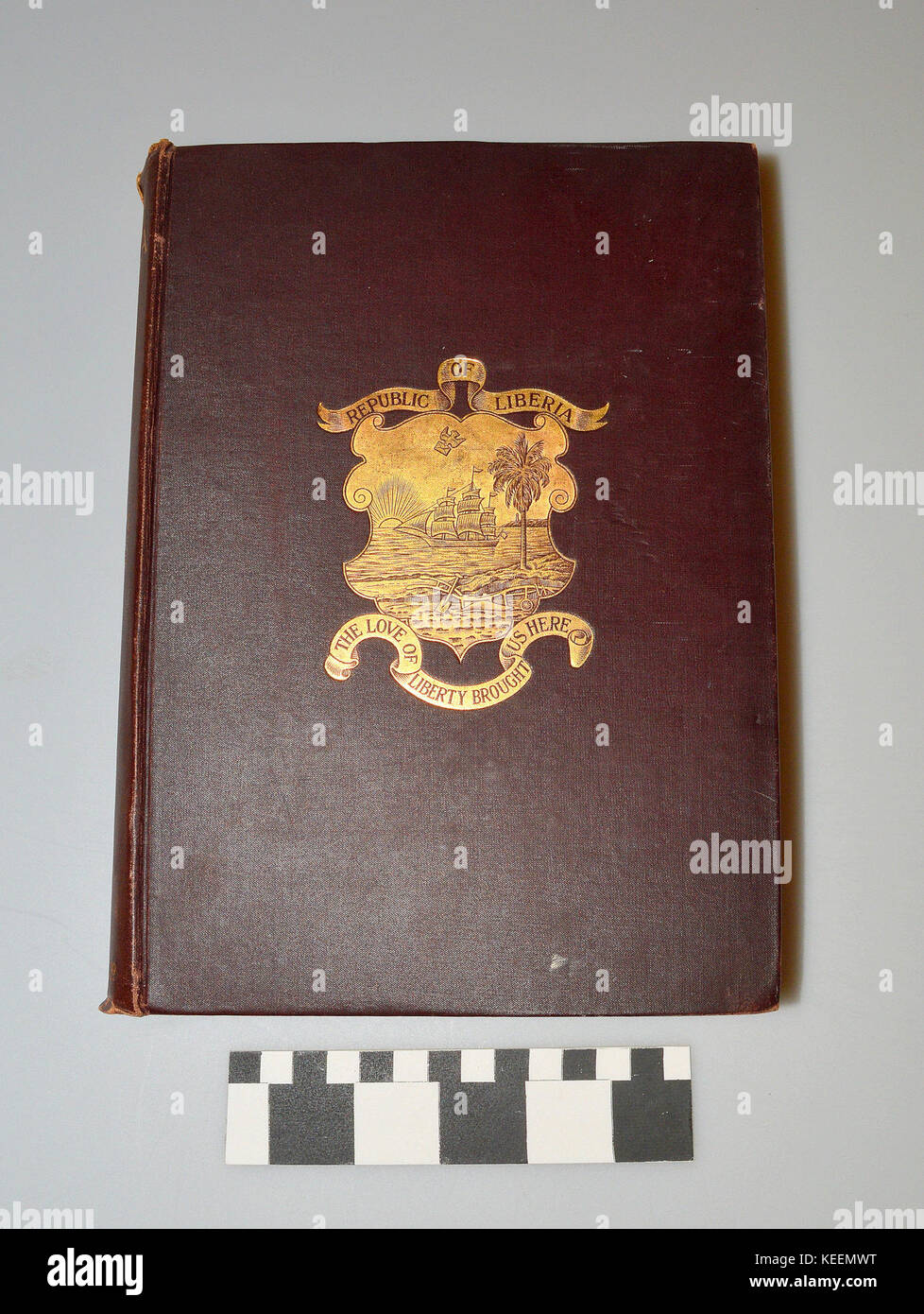 Liberia, Volume I  By Sir Harry Johnston, G.C.M.G., K.C.B., With Perkins' Library Lending Card And Original Holder Stock Photo