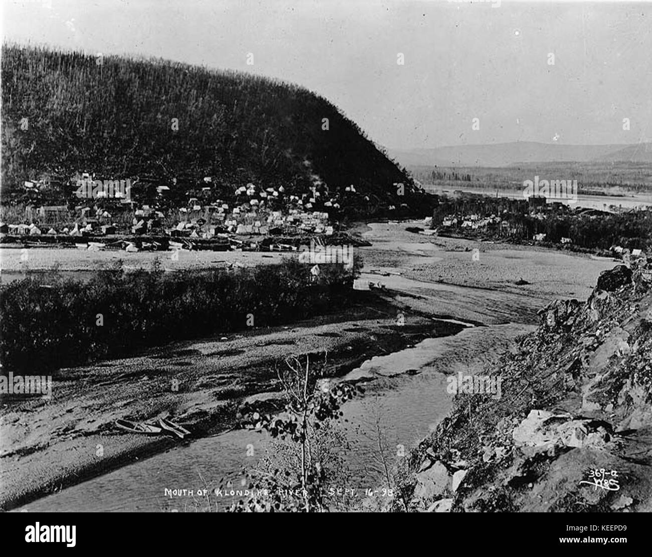 Klondike City, or Lousetown , across the Klondike River from Dawson