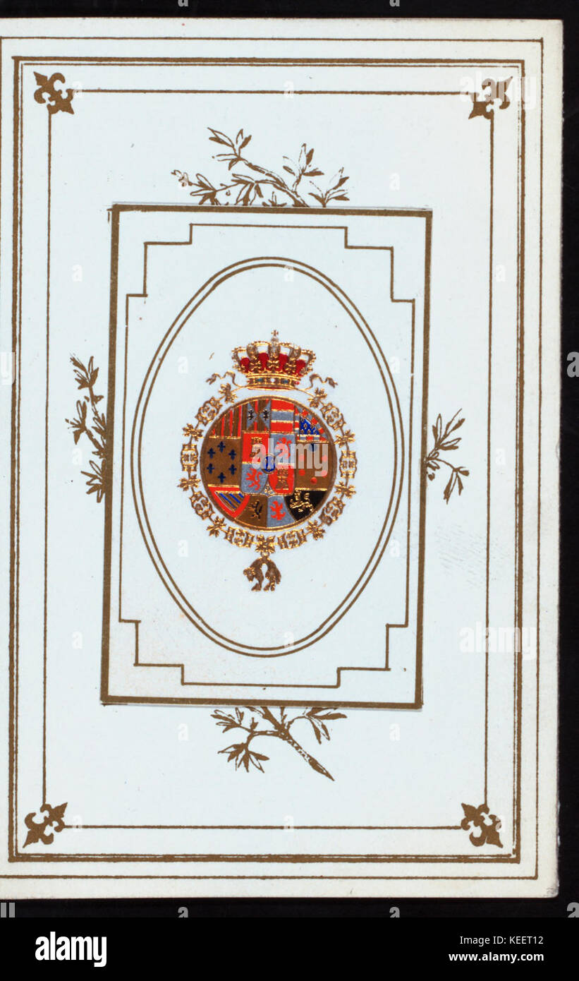 DINNER TO THE QUEEN REGENT OF SPAIN,MARIE CHRISTINE (held by) DINER DE S.M. (at)  MADRID,SPAIN  ((HOTEL)) (NYPL Hades 270166 4000002091) Stock Photo