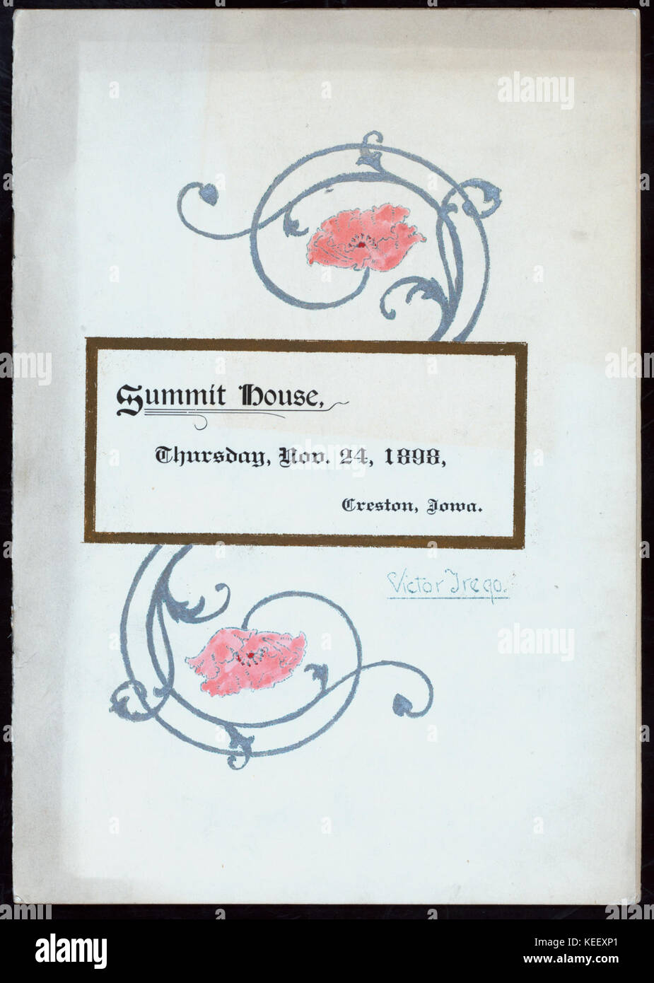 THANKSGIVING DAY DINNER (held by) SUMMIT HOUSE (at) CRESTON, IOWA