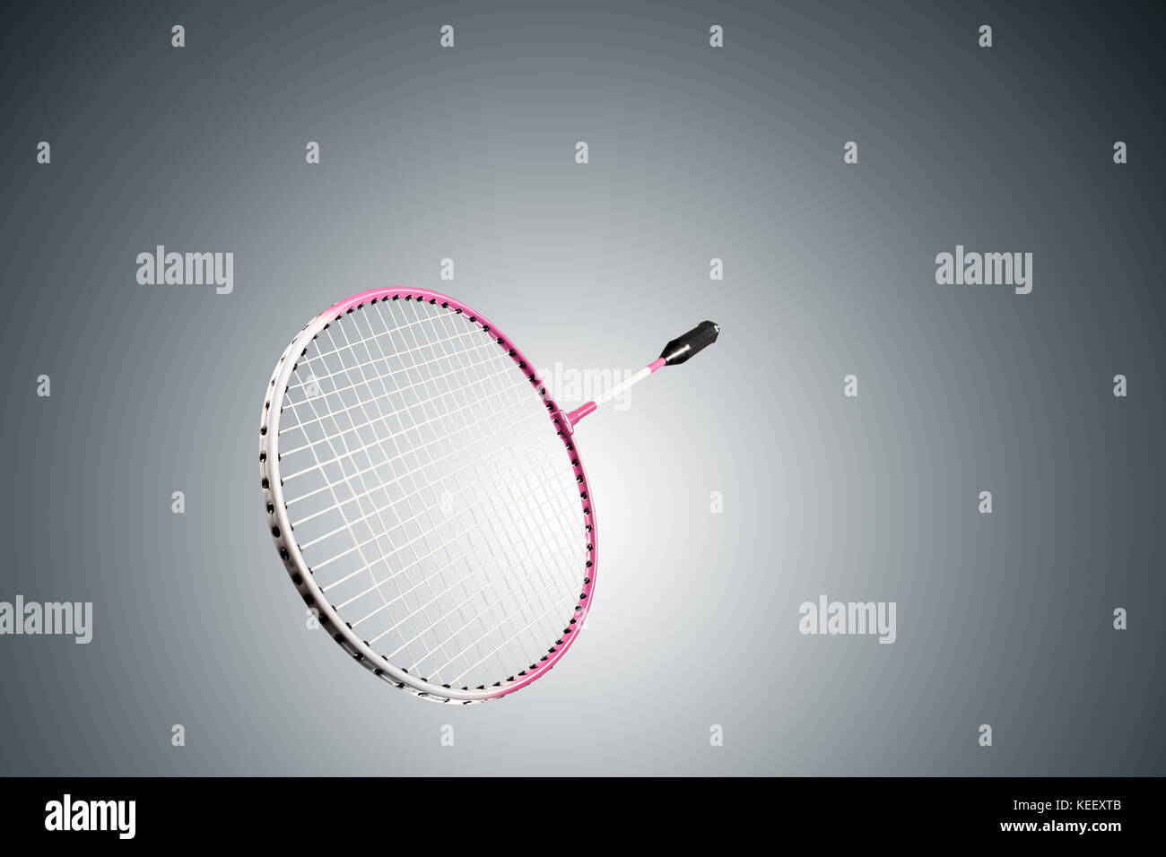 Color photo of one racket for badminton Stock Photo Alamy