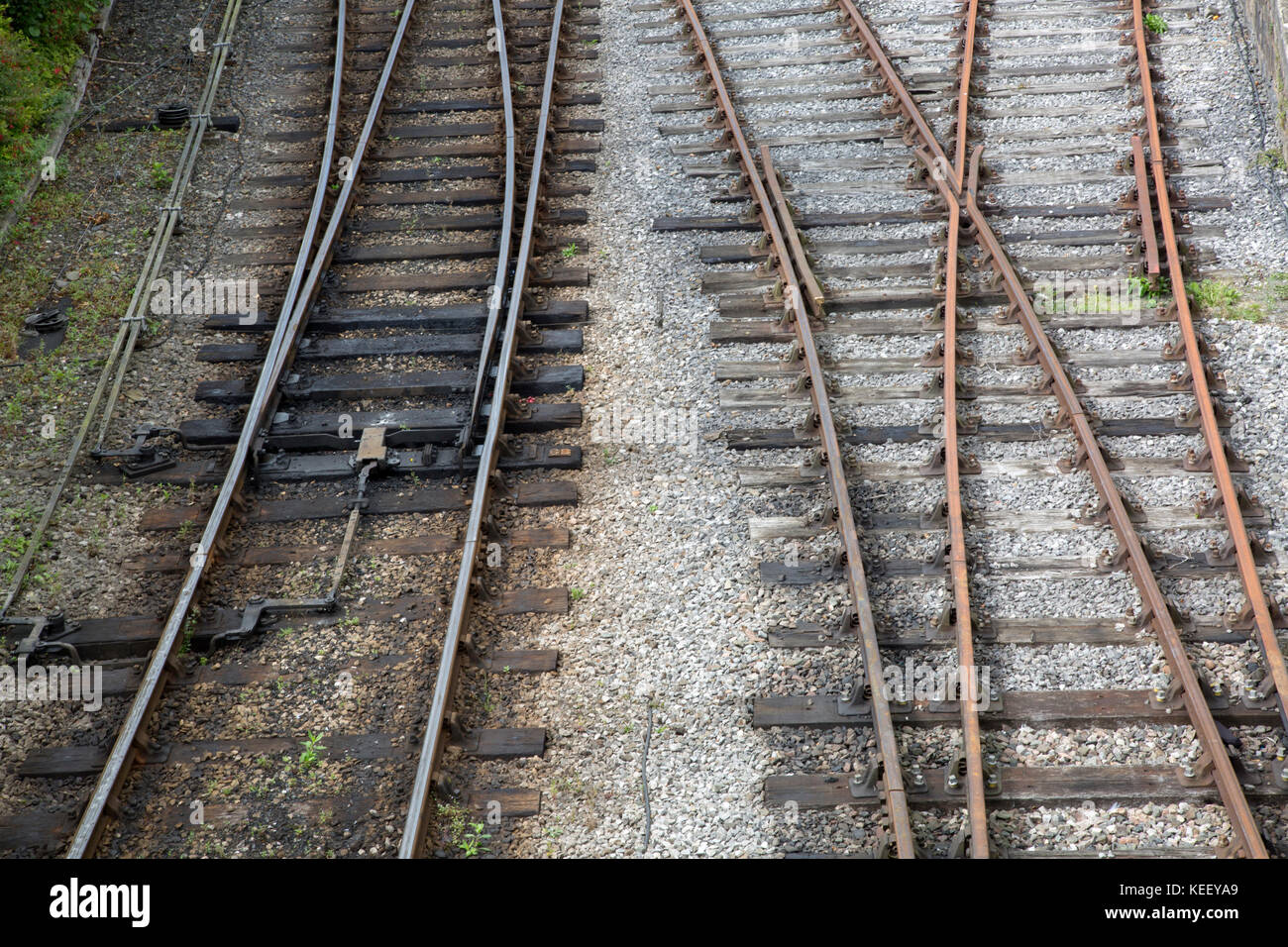 Railway Track Line and Junction Stock Photo Alamy