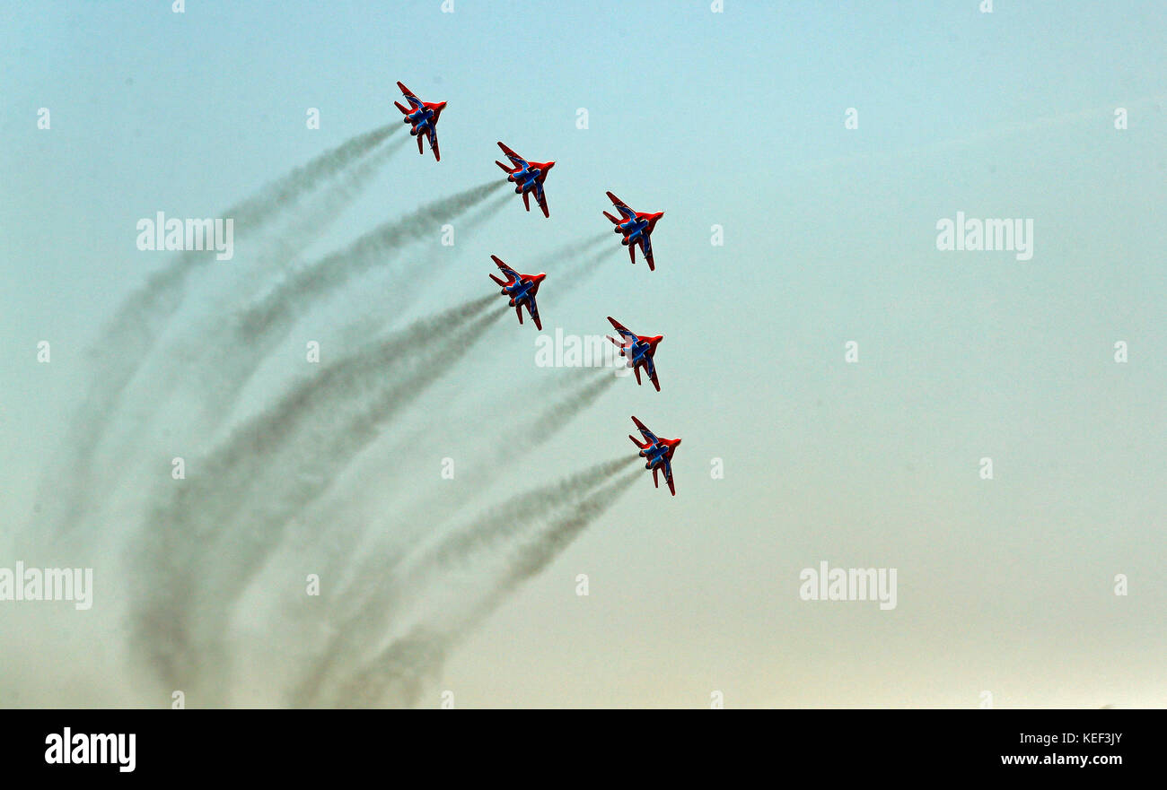 Belgrade, Serbia. 20th Oct, 2017. MiG-29 jet fighters of the Russian ...