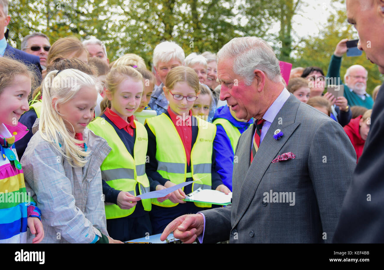 Prince Charles Visits A Community Centre In Eglinton Northern Stock Photo Alamy